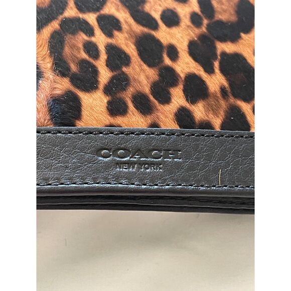 $298 Coach Envelope Wallet Clutch Ocelot Haircalf Black Cheetah Animal 47994 NWT - Picture 8 of 13